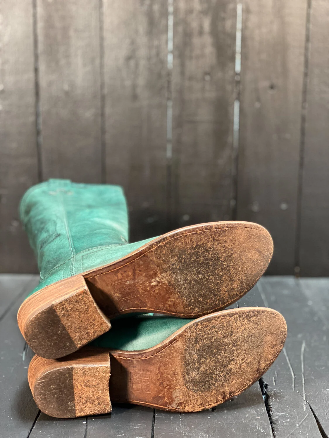 Ladies Frye Green Suede wiul Boots